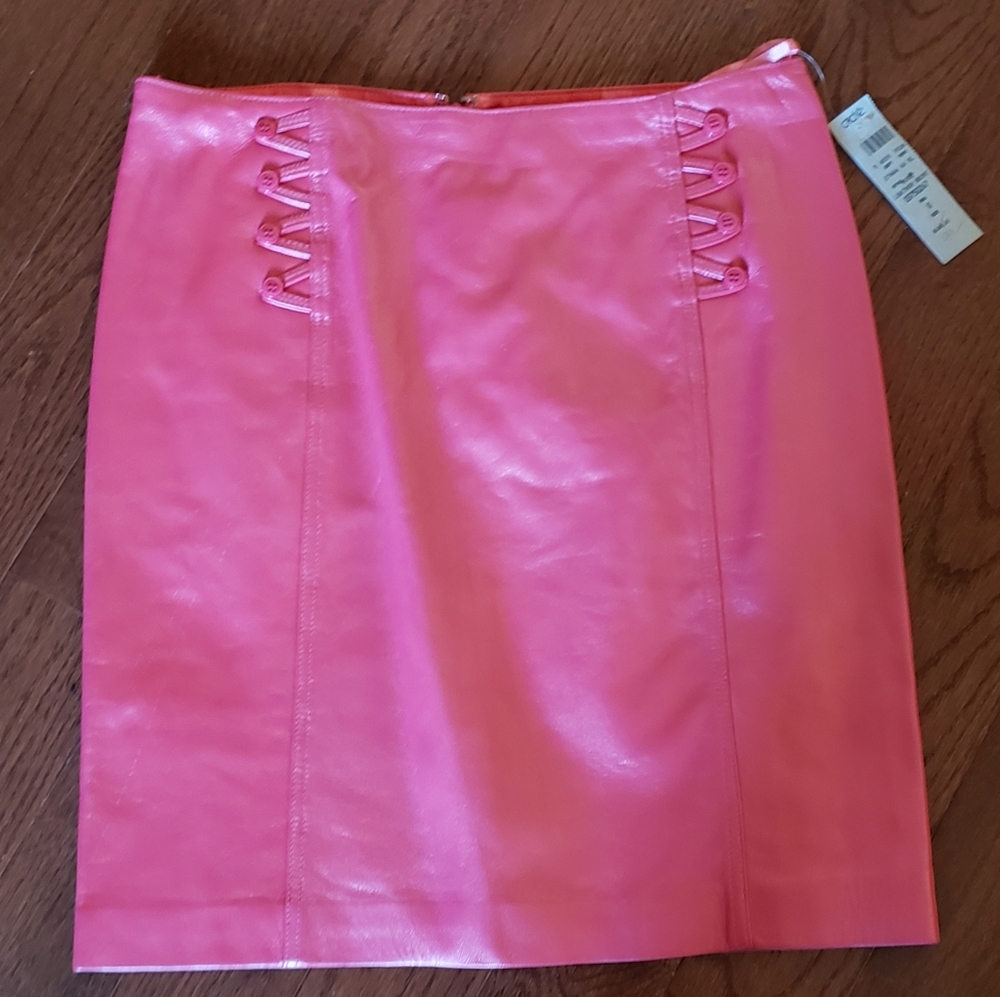Real leather skirt